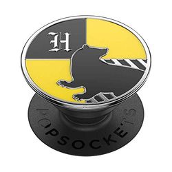 PopSockets PopGrip - Soporte y Agarre para Teléfonos Móviles y Tablets con un PopTop Intercambiable - Enamel Hufflepuff