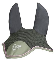HKM Horse Spirit Capot Anti-Mouches Gris Vert Pur-Sang