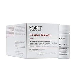 Korff Collagen Regimen Drink 28 Giorni, Integratore Alimentare bevibile Senza Glutine, a base di Collagene marino idrolizzato, Vitamine e Minerali 28 flaconcini da 25 ml