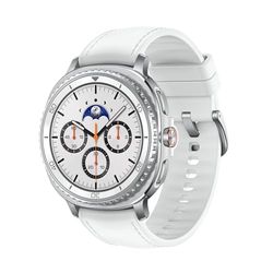 Samsung Galaxy Watch8 Classic (White, BT, 46mm) Smartwatch Galaxy AI, Design Resistente agli Urti, Ghiera Girevole, Processore 3nm, Monitoraggio Attività Fisica e Sonno, One UI 8 [Versione Italiana]