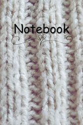 Notebook: 6 x 9 Inch, 120 Pages, Lined, Wool Knitted Pattern