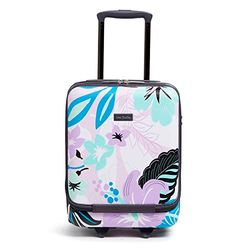 Vera Bradley Maleta rígida con Ruedas para Debajo del Asiento, Isla Floral Púrpura, Talla única, Maleta rígida con Ruedas para Debajo del Asiento