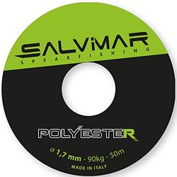 SALVIMAR Poliéster, Cuerda Unisex para Adulto, Color Negro y Verde, 50 m