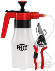 FELCO 19 Nożyce ogrodowe z systemem rozpylania (waga: 340 g, długość: 21 cm, średnica cięcia: 2,5 cm, zbiornik 1 litr)