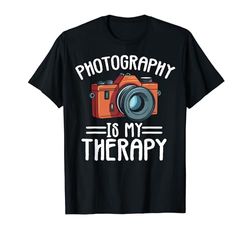 La fotografía es mi terapia - Fotógrafo Fotografía divertida Camiseta