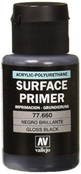 Acrylicos Vallejo 32 ml metallfärg – glänsande svart primer.