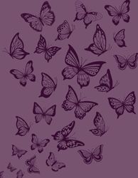 Unbound Expressions: Berry Butterflies: An 8 1/2 x 11 Lined, Indexed, Soft Cover Journal