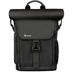 TARION SP01 Zaino per fotocamera Borsa per fotocamera in tela con scomparto per laptop rimovibile Zaino per fotografia con copertura antipioggia impermeabile Nero