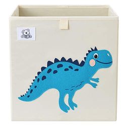 CLCROBD Cube de rangement pliable en tissu pour les jouets des tout-petits/enfants, crèche, salle de jeux, 33 cm (Dino T-Rex)
