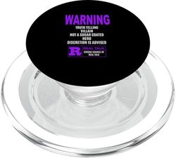 Púrpura ADVERTENCIA: Truth Telling Villain Purple Graphic PopSockets PopGrip para MagSafe