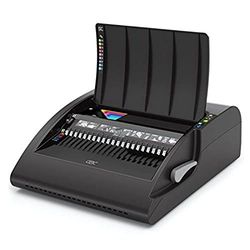 GBC CombBind C210E Máquina de encuadernación, perforación electrónica, capacidad de perforación de 20 hojas, capacidad de encuadernación de 450 hojas, A3, A4 y A5, negro, 4401927UK