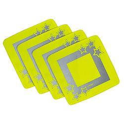 reer LightReflex - Juego de 4 reflectores luminosos y reflectantes, cumplen con la norma para ropa de advertencia