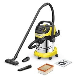 Kärcher Aspirateur Multifonction WD 5 S V-25/5/22, Fonction Soufflerie, Puissance : 1100 W & Filtre Nouveau Système Plat Plissé pour MV4, MV5, MV6, 200 x 125 x 60 mm