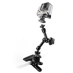 Mantona Kit de Fixation pour GoPro avec Adaptateur GoPro 1/4", Pince et rotule