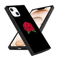 Vierkante telefoonhoes iPhone 13 Mini Rose-Patch2 Anti-Schok Bescherming Flexibele Premium Hoes voor iPhone 13 Mini