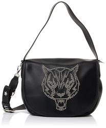 PLEIN SPORT Large Shoulder STEFHANIE Stud, Torba na ramię Unisex Dorosły, Czarny, Kolor: czarny