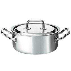 Spring 0415500622 brigad premium stekpanna med lock, rostfritt stål, silver, 12,6 x 29,4 x 33,8 cm