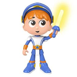 Fisher Price HJN49 – "Gus – Der klitzekleine Rycerz", mówiący rycerz ze światłami i dźwiękami, niemiecka edycja, figurka o wielkości 20,5 cm, zabawka dla dzieci od 3 lat