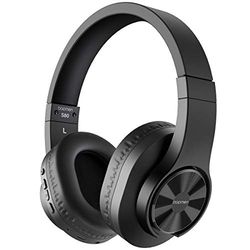 Bopmen Bluetooth Hoofdtelefoon over het oor - bedrade hoofdtelefoon met diepe bas, comfortabele oorschelpen, ingebouwde microfoon, draadloze hoofdtelefoon voor telefoon, iPad, pc, laptop, muziek (S80)