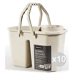 Glooke Selected Set 10 Mop vloerwisser met dubbele Lt 15 plastic, meerkleurig