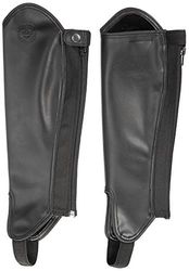 PFIFF 102118 Minichaps Eske, eleganta Chaps konstläder, barn 6–14 unisex XS-XL svart X-L