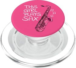 Saxofonista, esta chica toca el saxofón PopSockets PopGrip para MagSafe