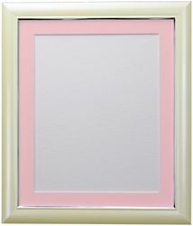Ramar av post läsk bild foto och affischram, plast, kräm med rosa fäste, A1 bildstorlek A2