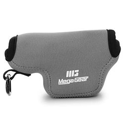 MegaGear 1580 Estojo de câmara ultra leve, de neoprene compatível com Leica D-Lux 7, D-Lux (Typ 109) - cinzento