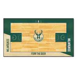 FANMATS - 9322 NBA Milwaukee Bucks Nylon Face NBA Court Runner-Large