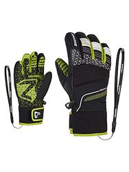 Ziener LONZALO Guanti da sci per bambini | impermeabili, Primaloft, Black.Lime, 4