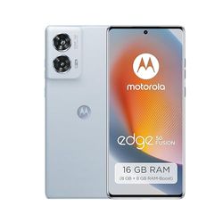 Motorola edge50 Fusion Smartphone (6,7 inch FHD+ POLED-display, 50 MP, 8/256 GB, 5000 mAh, incl. 68W oplader, Android 14) Marshmallow Blue, incl. beschermhoes + telefoonhouder [exclusief bij Amazon]
