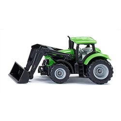 siku 1394, Deutz-Fahr con cargador frontal, Metal/plástico, Verde, Cargador frontal móvil, Cabina desmontable, Enganche para remolque