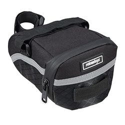 Relaxdays Satteltasche für Fahrrad, wasserdicht, HBT: 8 x 12 x 15 cm, kleine Fahrradtasche für Werkzeug & Handy, schwarz