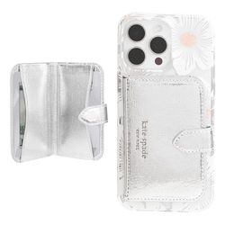 Kate Spade New York Morgan Magnetyczny portfel na telefon/etui na karty - kompatybilne z telefonami i etui MagSafe - metaliczny srebrny
