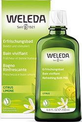 Weleda Bagno Rinfrescante Limone, formula lattiginosa e non schiumogena a base di puro olio essenziale di limone, dermatologicamente testato (1X200 ml)