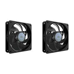 Cooler Master SickleFlow 120 Black Case & Cooling Fan - Improved Air Balance Blades, 62 CFM, 2.5 mmH2O, 8 to 27 dBA - Black (Pack of 2)