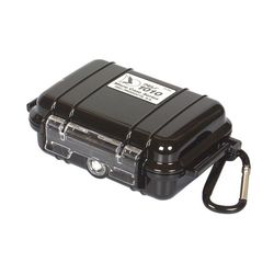 PELI 1020 mikro, vattentät låda som skyddar små tillhörigheter, IP67-klassad, 0,5 liters kapacitet, tillverkad i USA, svart/svart foder