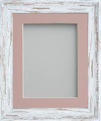 Frame Company Lynton Driftwood Photo Frame with Pink Mount, 14x11 for A4, fitted with perspex