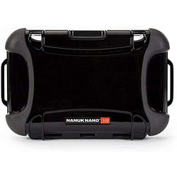 NANUK 330-0001 Nano Series - Capa rígida impermeável grande para telemóveis, câmaras e dispositivos eletrónicos (preto)