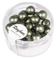Rayher Perle Cerate Vetro Rinasciment., Opache, Olivo Antico, Scatolina 25Pz, 14448458
