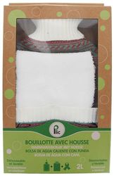 Borsa dell'acqua calda e sciarpa 2 in 1 ● Borsa dell'acqua dell'acqua in gomma naturale da 2L ● Mantiene il calore fino a 8H ● Pieghevole