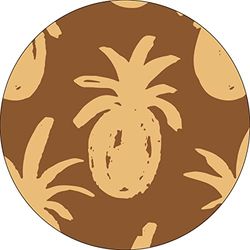 Bonateks, Ronde digitaal bedrukte muismat, antislip onderkant, voor kantoor en thuis, diameter: 22 cm