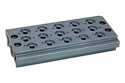 Placa base múltiple para el vástago, placa base para 5 posiciones de válvula, para conector de válvulas G 1/8.