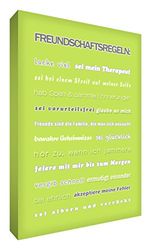 Little Helper FRDR1216-02G - Decorazione da parete in tela resistente, in stile moderno tipografico, 30,5 x 41 cm, colore: Verde lime