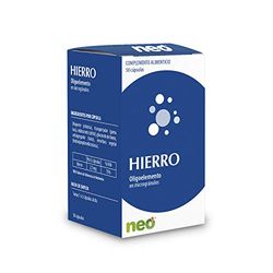 NEO | Hierro - 50 Cápsulas | Complemento Alimenticio a Base de Hierro Oligoelemento| Para Mayor Vitalidad y Energía| Ayuda al mantenimiento de los Músculos | Sin Gluten | Tomar 1 o 2 Cápsulas al Día