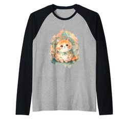 Pastor Gatito Santo Cristiano Gato Parson Fe Dios Religión Camiseta Manga Raglan