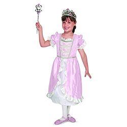 Melissa & Doug Disfraz princesa para niños y niñas, Traje de fiesta con accesorios, Juego de imitación, Disfraz de halloween o carnaval, Juego creativo, Para niños y niñas de 3-6 años