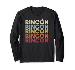 Rincon Puerto Rico Rincon PR Vintage Text Maglia a Manica