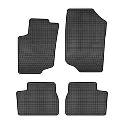 DBS 1765909 Tapetes de carro de borracha, personalizados, tapetes para carro, 4 unidades, borracha, sanita, antiderrapante, contorno elevado