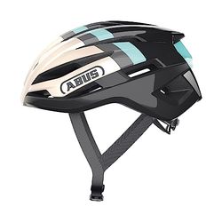 ABUS cykelhjälm StormChaser – Lätt och bekväm professionell cykelhjälm för män och kvinnor – Guld/turkos, storlek L